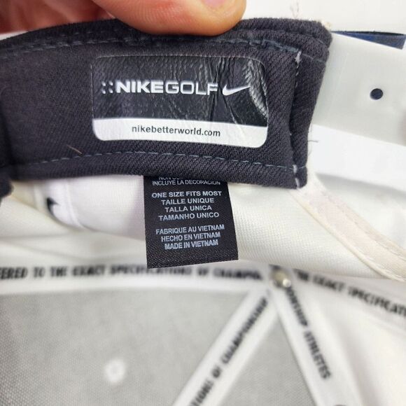 Nike Golf Hat Cap White Blue Snapback Hats - Picture 9 of 10